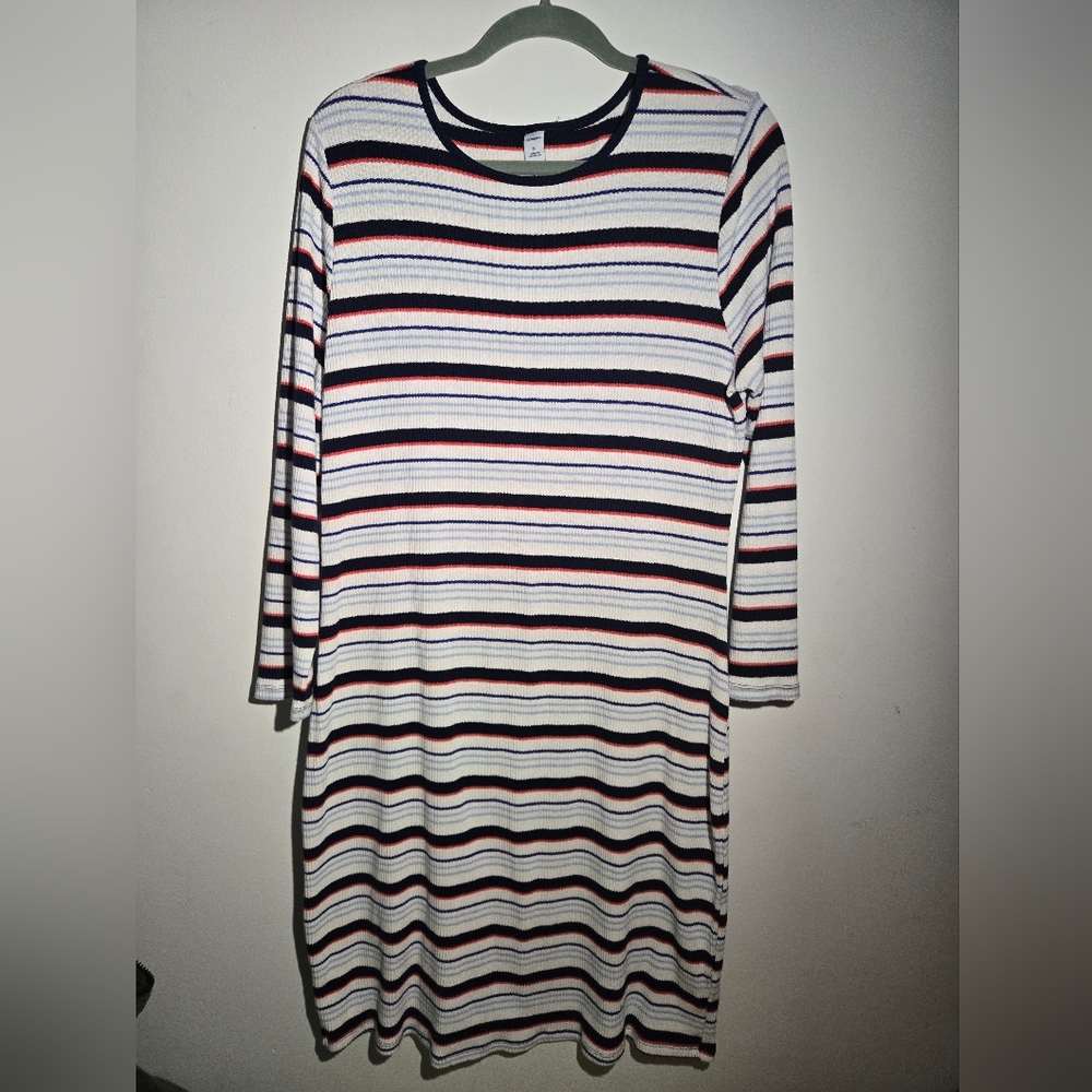Old Navy Striped Dress Women's Size XL Multicolored Knit